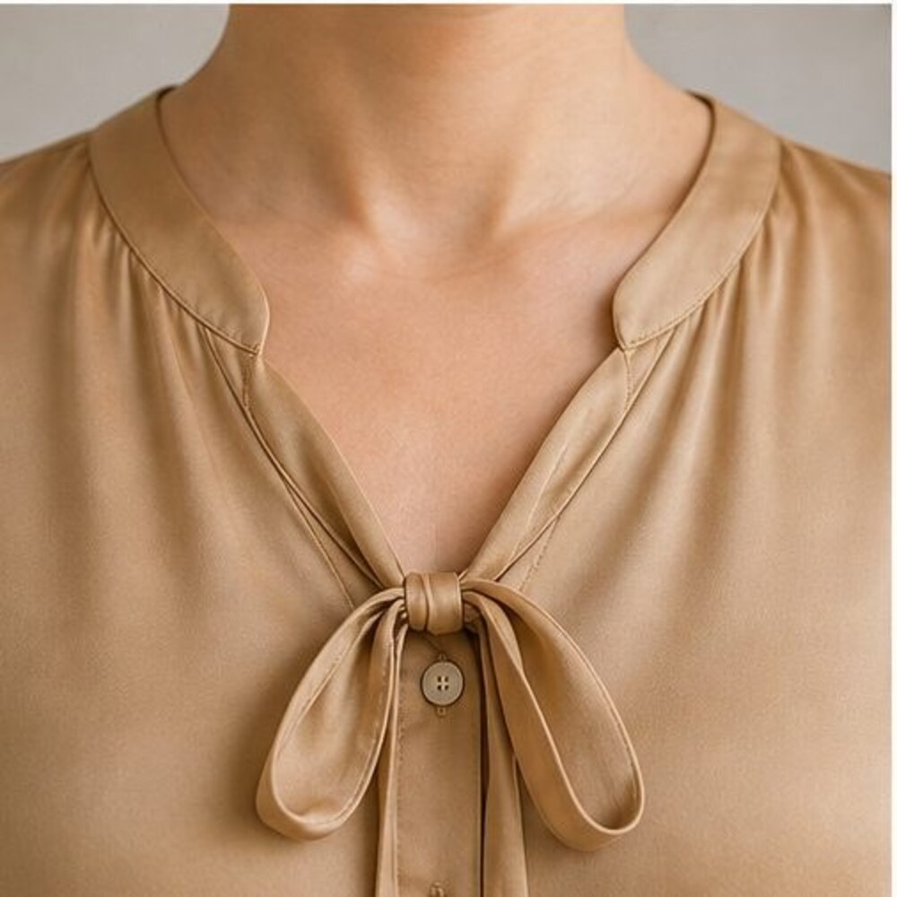 Camel V Neck Top - Picture 4 of 6